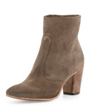 Diva Suede Ankle Bootie, Taupe