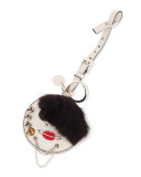 Robot Lady Mirror Charm, White (Talco)
