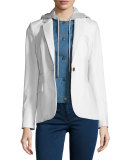 Chambray Hoodie Dickey, Blue