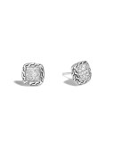 Classic Chain Pavé Diamond Square Earrings