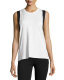 All Day Cutaway Tank Top, White