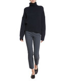 Oversized Knit Turtleneck Sweater,