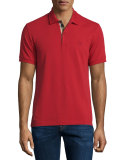 Short-Sleeve Oxford Polo Shirt, Military Red