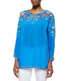 Vanessa Georgette Embroidered Tunic