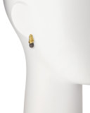 Acorn 18k Gold & Black Diamond Earrings