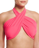 Bocas Cross-Halter Swim Top, Watermelon