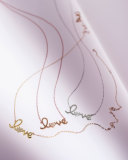 14k Gold Diamond "Love" Necklace