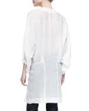 Three-Quarter Full-Sleeve Tunic, White