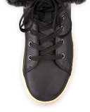 Croft Luxe Quilt Sneaker, Black