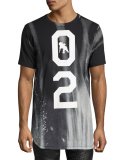 Intergalactic 02 Long Bleached T-Shirt, Black