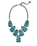Harlow Teal Magnesite Statement Necklace
