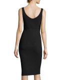 Guinevere Sleeveless Shirred Cocktail Dress