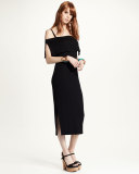 Pascal Off-The-Shoulder Sheath Dress, Black, Plus Size