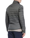 Milano Snap-Front Shirt Jacket, Charcoal