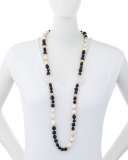 Long Black Single Strand Neclace