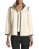 Belline Reversible Printed Jacket, Black/Multi