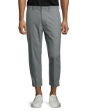 Cropped Chino Trousers, Gray