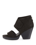 Clip Leather d'Orsay 100mm Sandal, Black