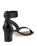Farah Patent/Leather City Sandal, Black
