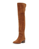 Suede Over-the-Knee Flat Boot