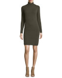 Cashmere Long-Sleeve Turtleneck Dress 