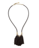 Topanga Leather Fringe Necklace