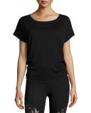 Serenity Cutaway-Back Tee, Black