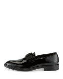 K Line Patent Leather Bow Loafer, Black