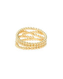 Covet 18k Gold Caviar Band Ring, Size 7