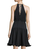 Madison Sleeveless Tiered Sundress, Black