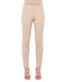 Mid-Rise Slim-Leg Pants, Off White