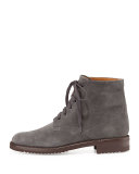 Suede Lace-Up Bootie