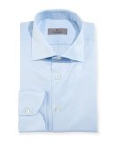 Modern-Fit Twill Dress Shirt, Light Blue
