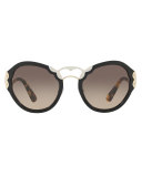 Gradient Acetate Butterfly Sunglasses