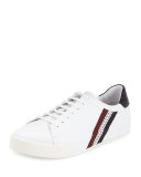 Remi Perforated Leather Tennis Sneaker, White