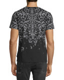 Shatter-Print Short-Sleeve Tee, Black