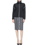 Ricci Chunky Cashmere Sweater, Charcoal