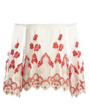 Priya Embroidered Chiffon Top, Multicolor