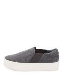 Warren Flannel Platform Skate Sneaker, Gray