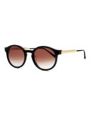Silenty Round Sunglasses, Black