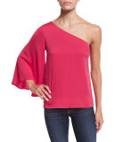 Tori One-Shoulder Top, Rose