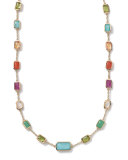 18k Gold Rock Candy Multi-Stone Necklace in Summer Rainbow, 18"L