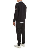 Cuban-Fit Photograph Patch Sweatshirt, Black
