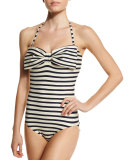 nahant shore striped one-piece swimsuit