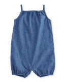 Madalyn Chambray Bubble Playsuit, Stone Blue, Size 6M-3