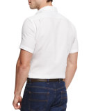 Solid Short-Sleeve Sport Shirt, White