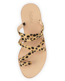 Sarie Cheetah-Print Calf-Hair Sandal, Cheetah