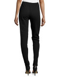 Modern Faux-Leather & Ponte Easy Leggings, Petite