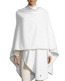 Mantella Regina Cashmere Cape, White/Gray