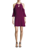 Evette Cold-Shoulder Dress, Sangria